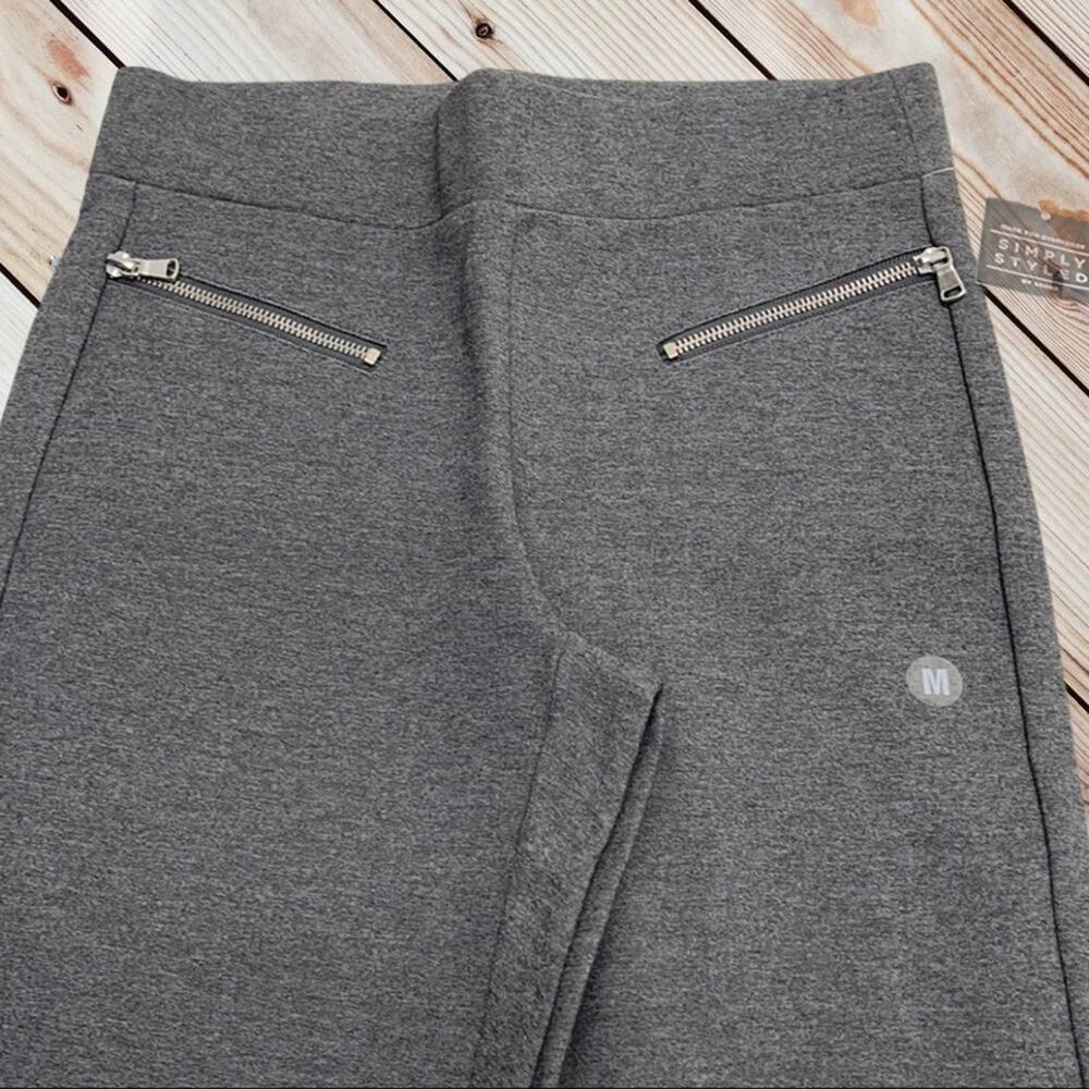 SIMPLY STYLED Womens Medium Gray Leggings NEW - Picture 2 of 3